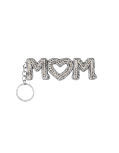 SILVER MOM KEYCHAIN