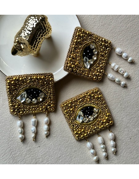 GOLDEN PEARL BROŞ